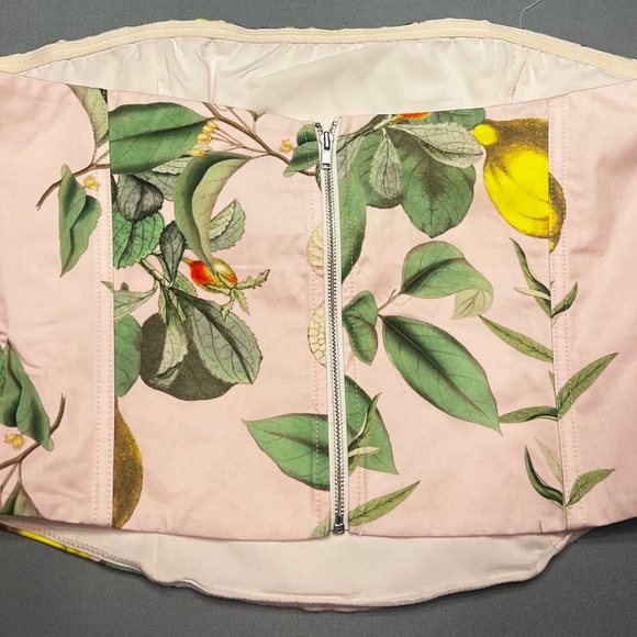 NEW Pink Patterned White Fox Boutique Bustier/Corset Top, Size Medium - Picture 2 of 3